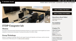 Desktop Screenshot of itdp.providence.edu