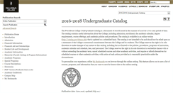 Desktop Screenshot of catalog.providence.edu